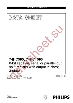 74HC595N,112 datasheet  